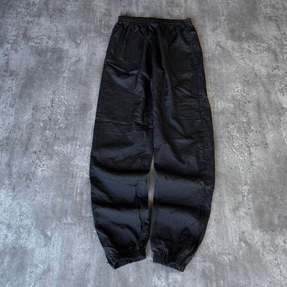 Vintage Y2K Tonal Black Lightweight Nylon Grunge Opium Sweatpants
